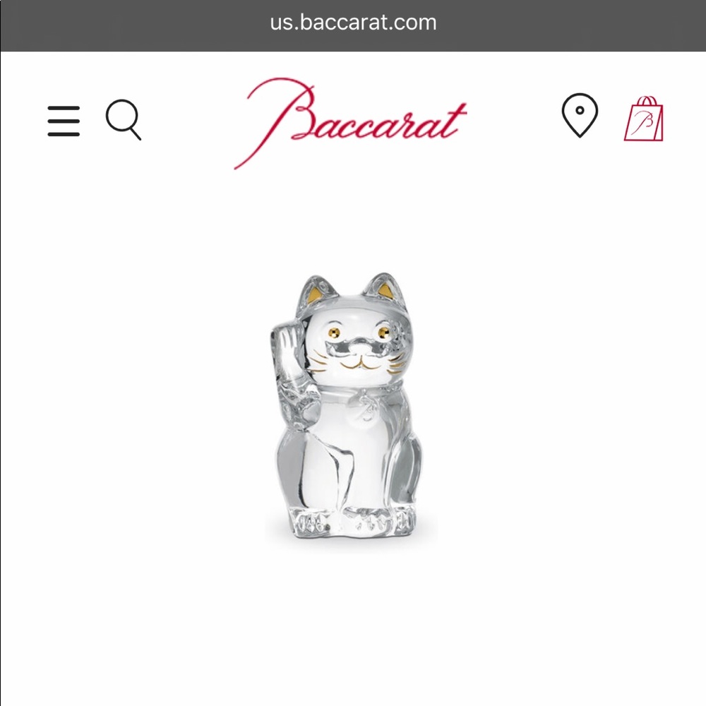 Baccarat Maneki Neko Limited Edition Crystal Statue